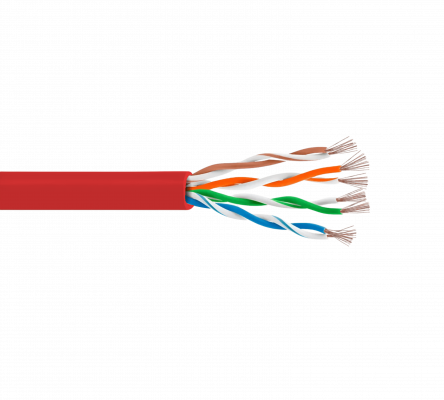 CPR-50L. LINKMADE CONDUCTOR RED CAT5E 5 METROS COLOR ROJO LSZH CONECTOR SOLDADO MULTIFILAR