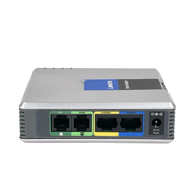 SPA3102 CISCO Adaptador Telefónico Analógico 1-Puerto-LAN 1-Enlace-WAN 1-Línea-FXO-RJ11 1-Teléfono-FXS-RJ11 Alimentación-5V