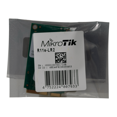 R11E-LR2 MIKROTIK Tarjeta miniPCIe LoRaWAN de 2.4GHz con LBT, 1 Conector u.FL y 10dBm de Potencia, Banda 2403-25-50-2479MHz