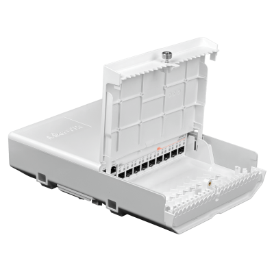 NETFIBER9 MIKROTIK Switch de red con 5 puertos SFP (1 de 1G y 4 SFP+ de 10G), fuente de 48V incluida, modelo CRS310-1G-5S-4S+OUT