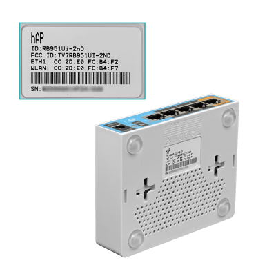 HAP MIKROTIK L4 22dBm 1,5dBi 5-100 2,4GHz 2x2 incl-24V USB RB951Ui-2nD