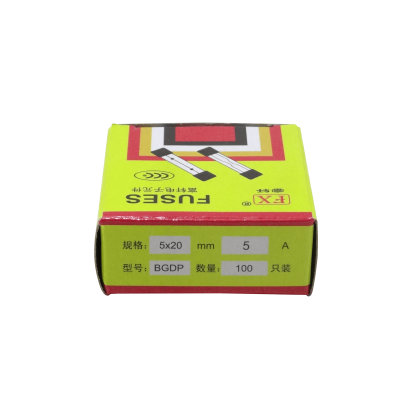 FUSE-5V CAJA con 100 unidades Fusible Cilíndrico de Vidrio de Acción Rápida 5A 5x20mm 250V
