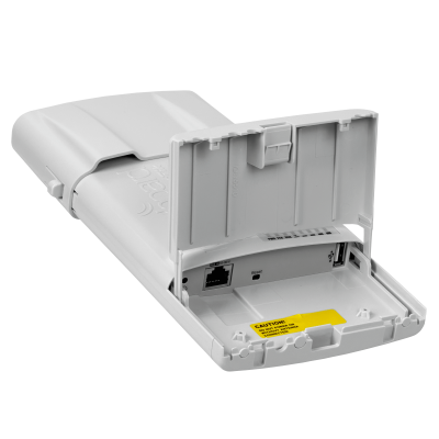 BASEBOX6 MIKROTIK Equipo 6GHz 2x2 MIMO de 5,9 a 6,4GHz, puerto Ethernet 10/100/1000, 2 conectores RP-SMA, licencia nivel 4, modelo RB912UAG-6HPnD-OUT