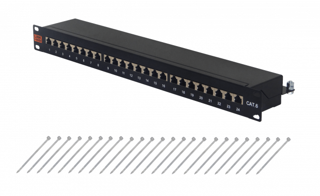 PPS24L PANEL DE CONEXIÓN LINKMADE 24 PUERTOS RJ45 CAT6 FTP SFTP APANTALLADO 1U Certificación-UL