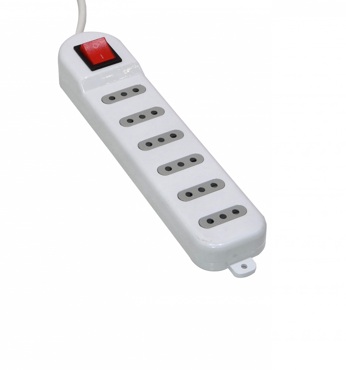 ELG-65K KALOP 5 metros 6-Tomas Prolongador Color Blanco 10A Regleta con Luz-Testigo Interruptor KL50234