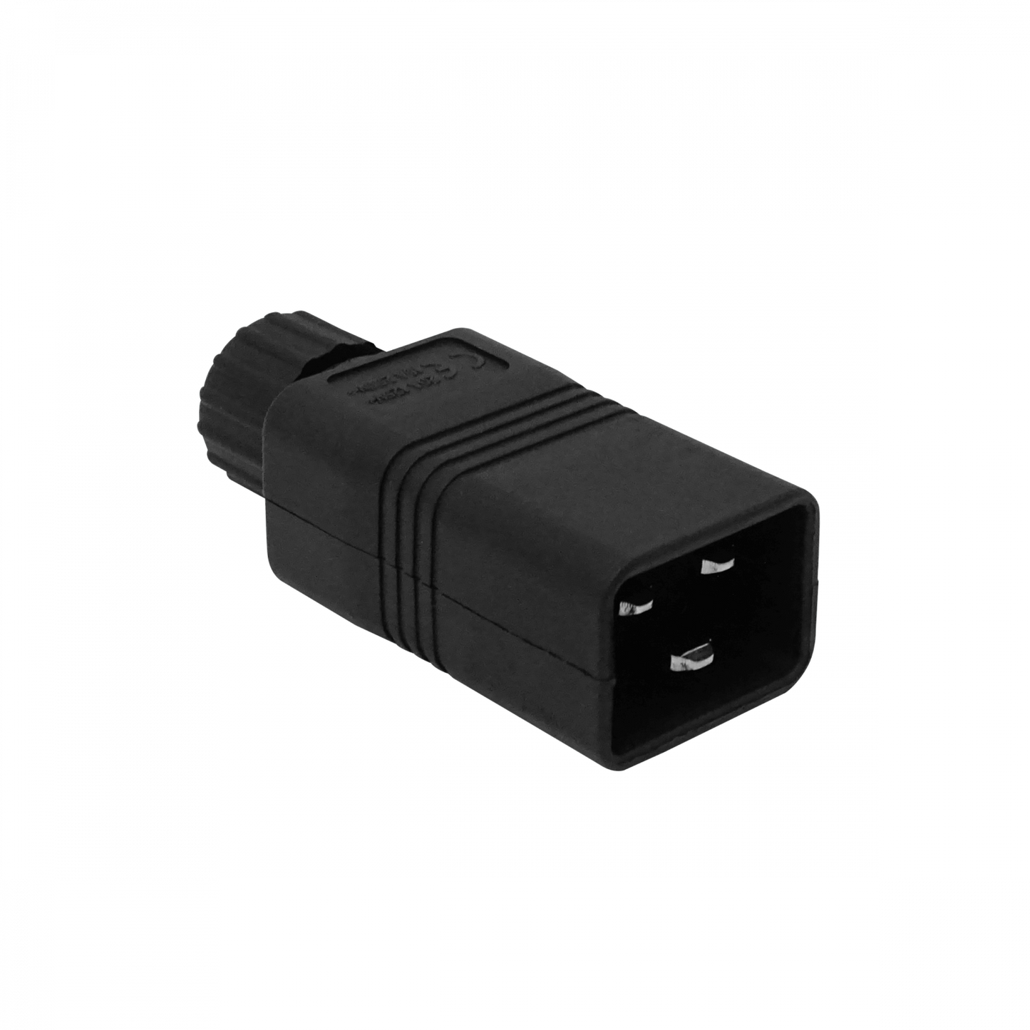 DMV Conector Volante Macho C20 Negro de 16A para Sistemas UPS de Alta Potencia