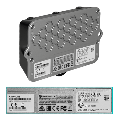 LTAP-MINI-LTE-KIT MIKROTIK LTE-1-2-3-7-8 2-Sim 2-U.FL GPS 2,4GHz 22dBm 2x2-2dBi 1-100 L4