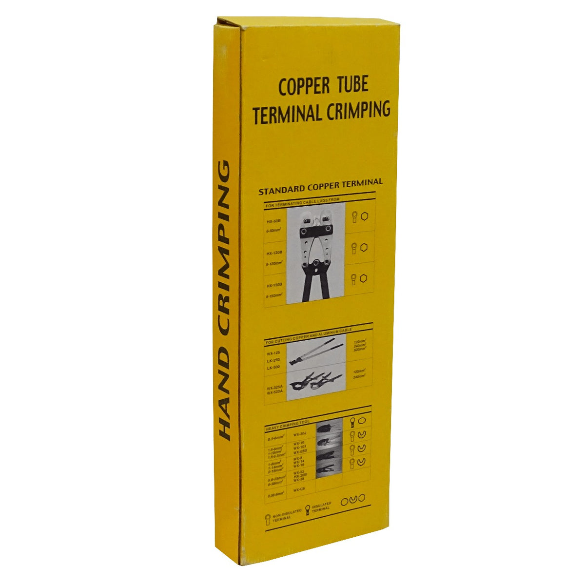 HX-120B Crimpadora ferrulera de 62 centímetros para terminales de 10 a 120mm², incluye dados para 10, 16, 25, 35, 50, 70 y 95mm²