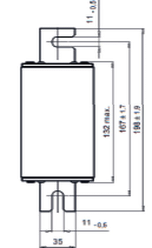 Fusible SIBA curva gPV, UL DC 1500V SQB3 - 315A