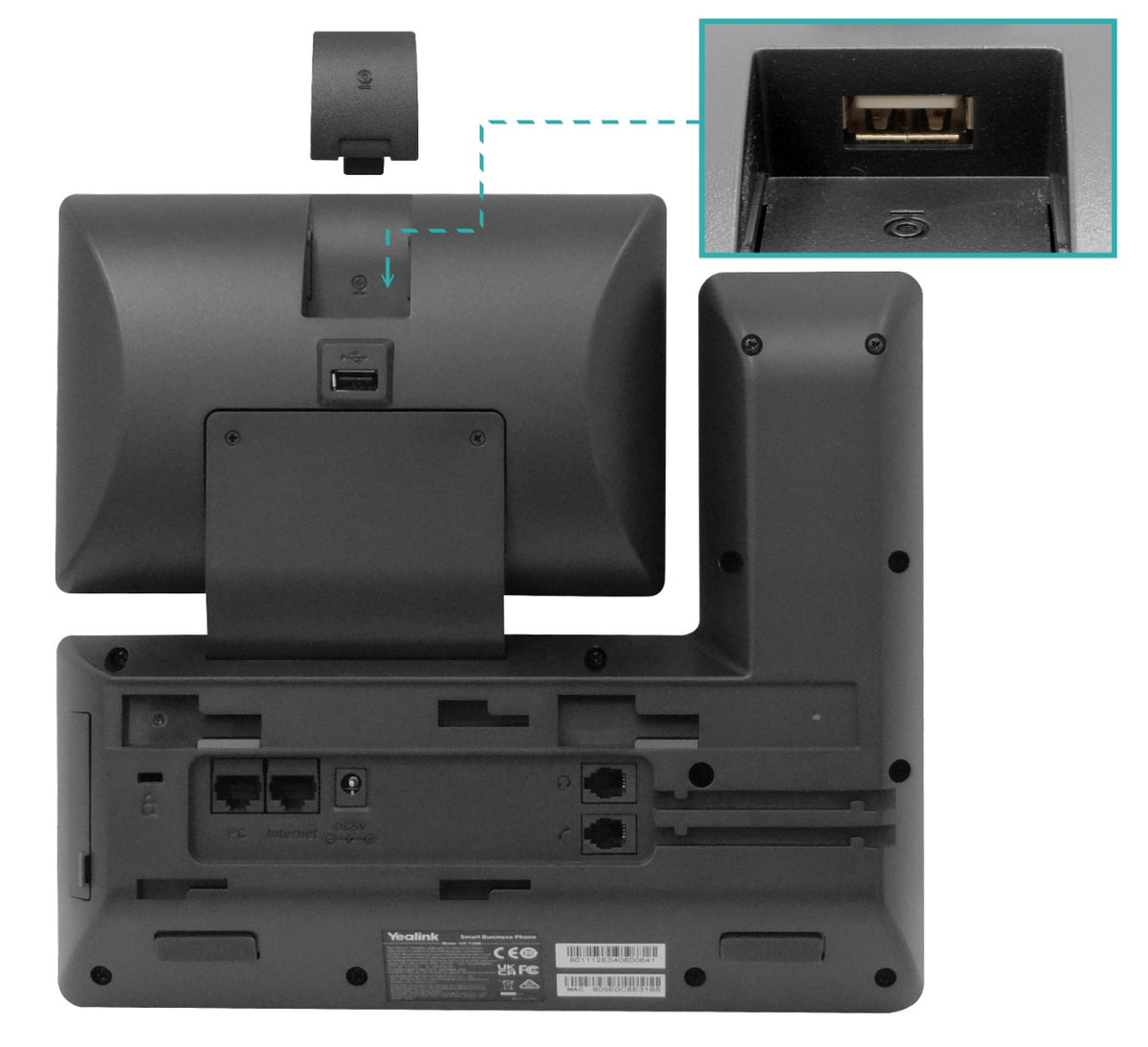 SIP-T58W YEALINK 7p-Touch Android WiFi Camara 2-1000 USB RJ9 TelefonoIP req-PoE