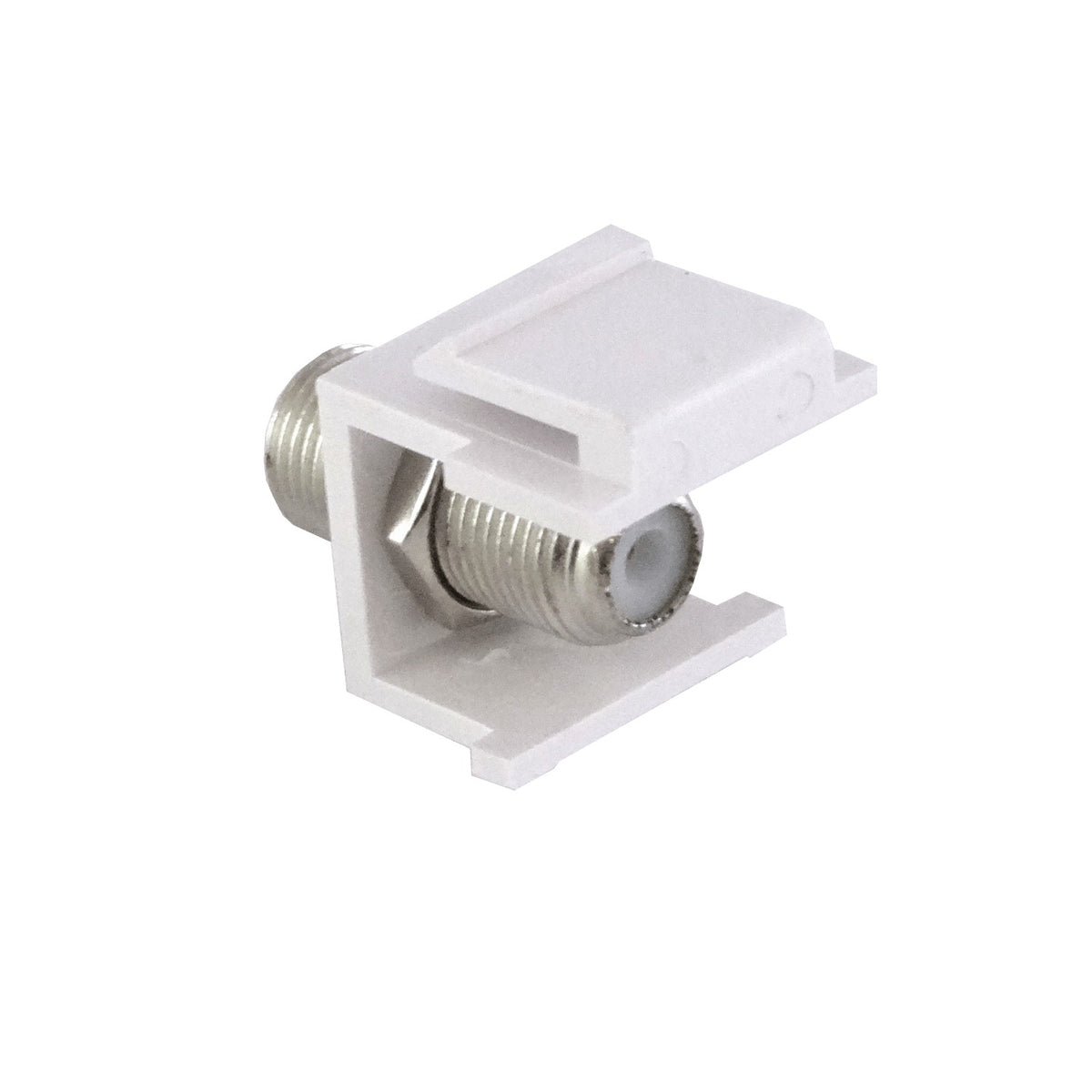 KFFWL LINKMADE Acoplador Coaxial Hembra-Hembra Blanco tipo Keystone, Unión F-F