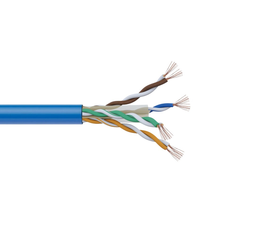 CP6A-03-4. LINKMADE 4 unidades de cable patch CAT6 azul LSZH inyectado multifilar de 30 cm (4 x 0,3 m)