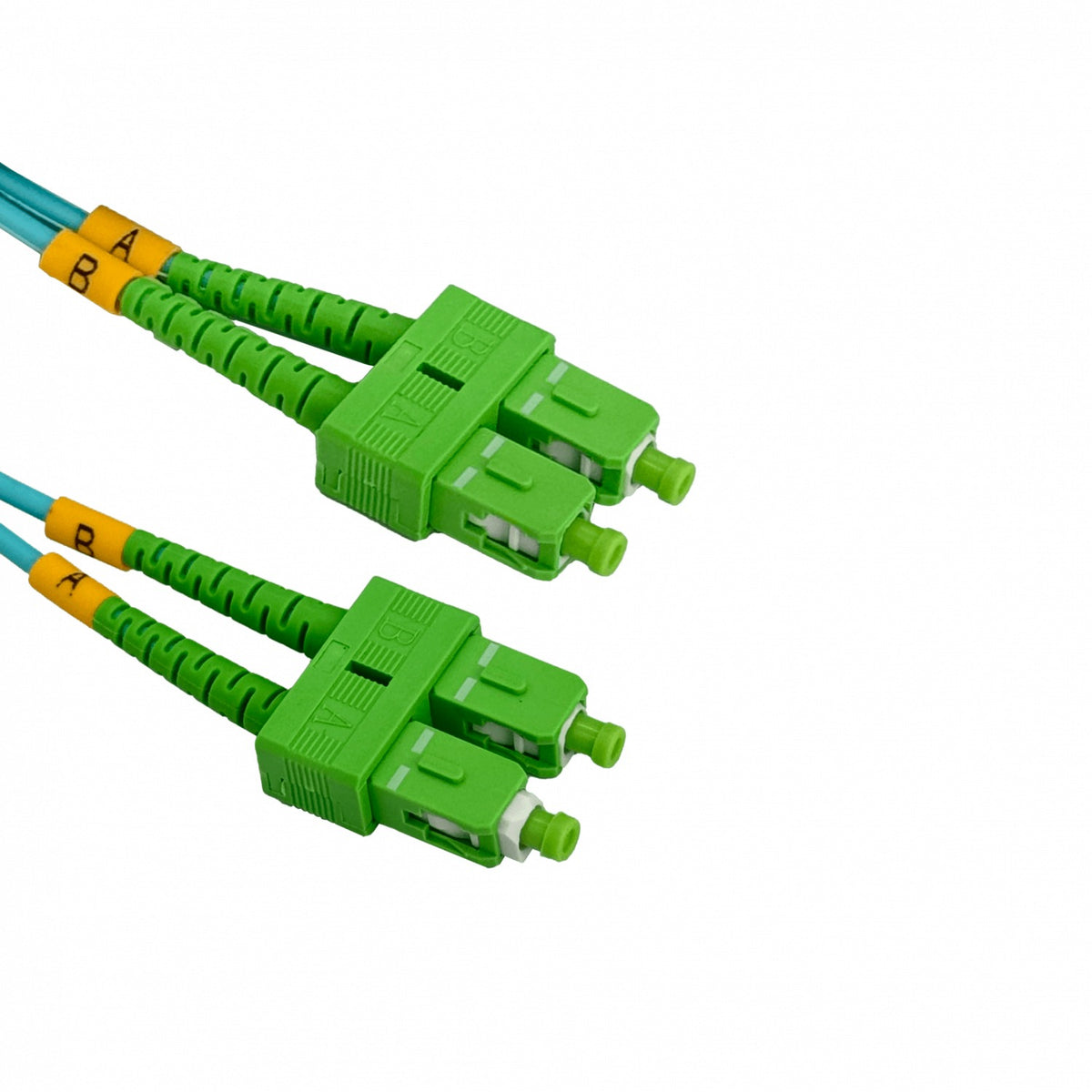 JF3AA2 2 metros SC/APC a SC/APC OM3 Multimodo MM Dúplex Latiguillo de Fibra con Cubierta LSZH