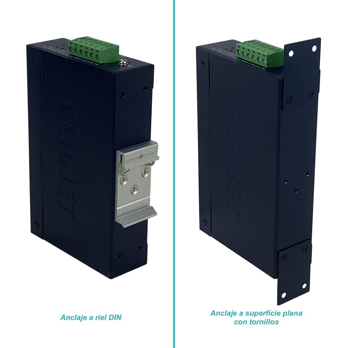 IGS-620TF PLANET 4 Puertos 1000 2 Puertos SFP Conmutador Industrial no Gestionable Carril DIN 12-48VDC 24VAC