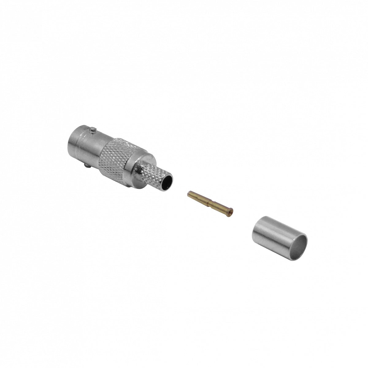 BNCH-CRIMP59 Conector BNC-Hembra Crimpable para-cable RG59 AC23