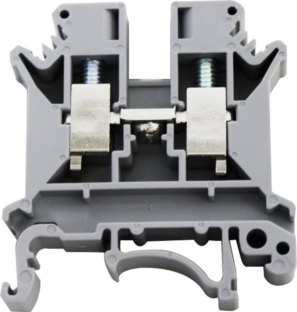 Bornera riel din 6mm² con tornillo de fijación Serie BS 41A - Verde