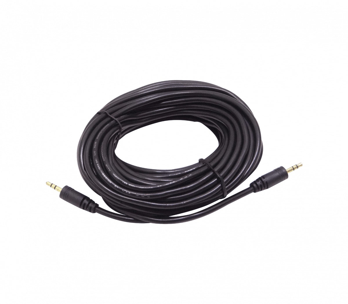 AUDIO-10M Cable de audio negro macho a macho 3,5mm plug-phone 1/8 de 10 metros de longitud