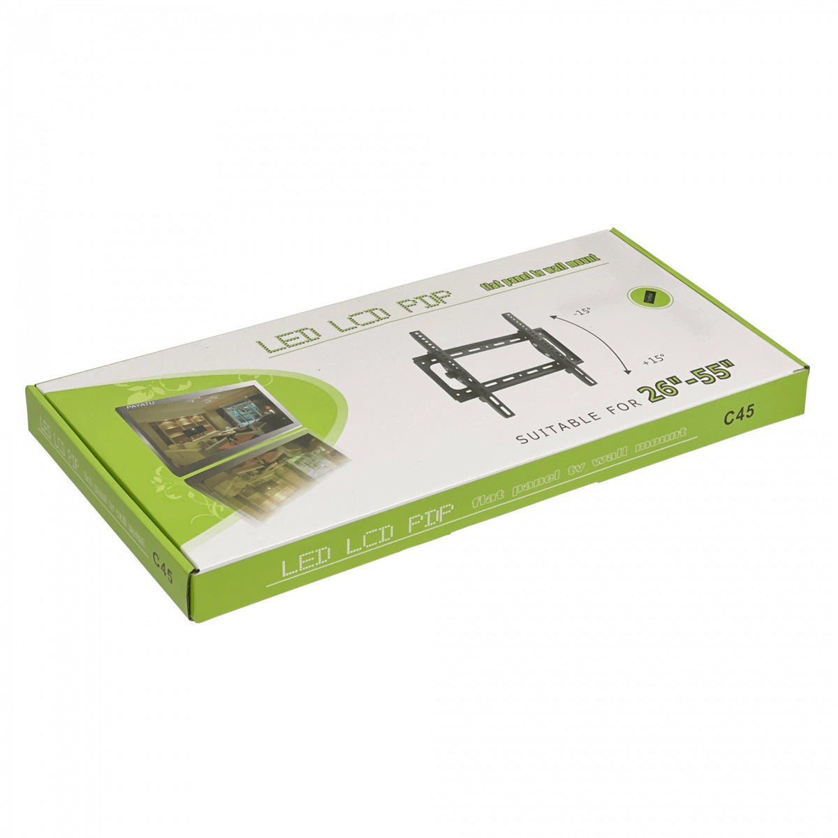 TV26-55 Soporte p/LCD/TV Tilt 26-55-Pulgadas Regulador-Nivel 50Kg-max +-15º