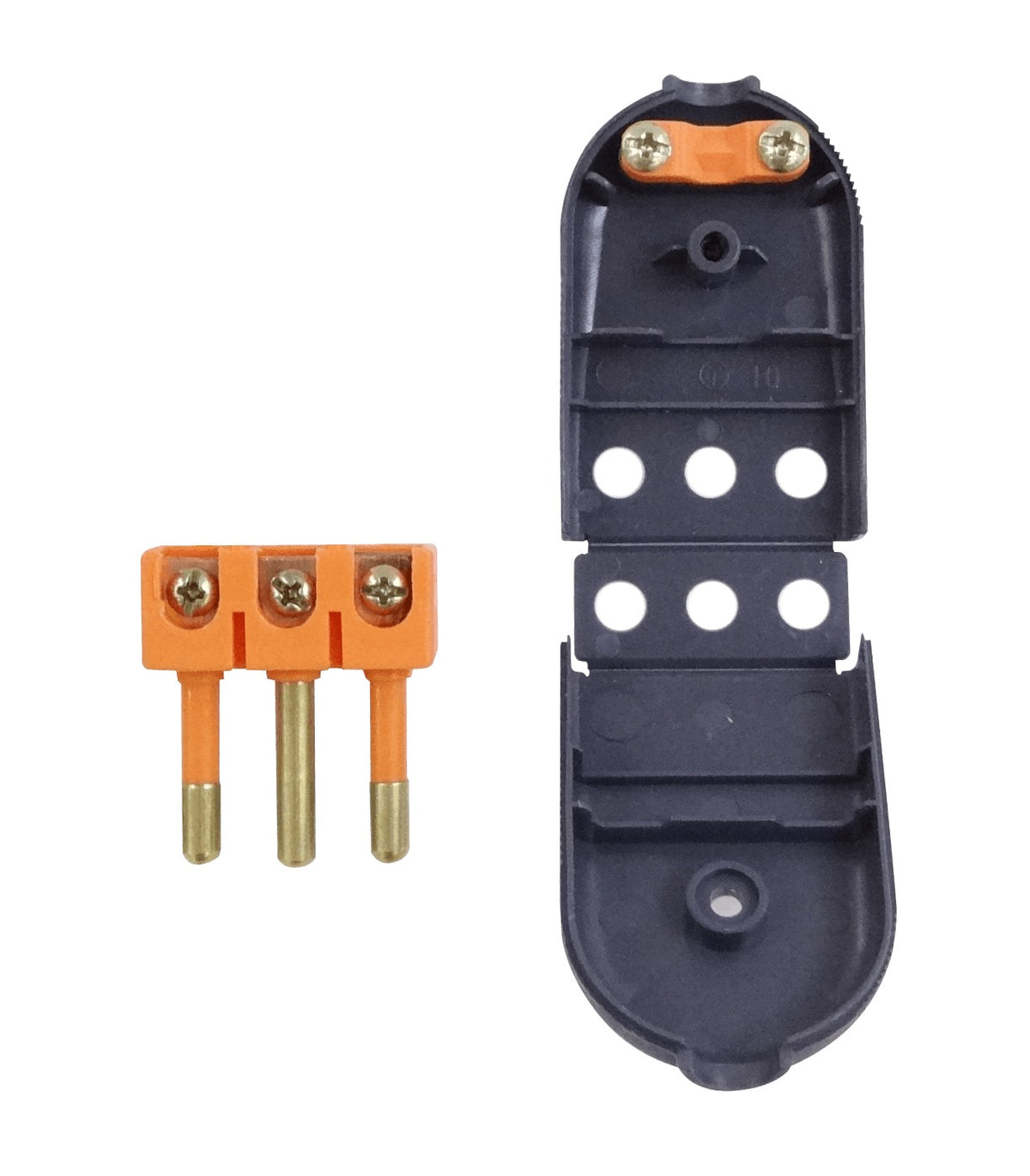 EMV2PT KALOP ENCHUFE MACHO VOLANTE 2 POLOS + TIERRA NEGRO 10A NORMA SEC-60477 KL44403