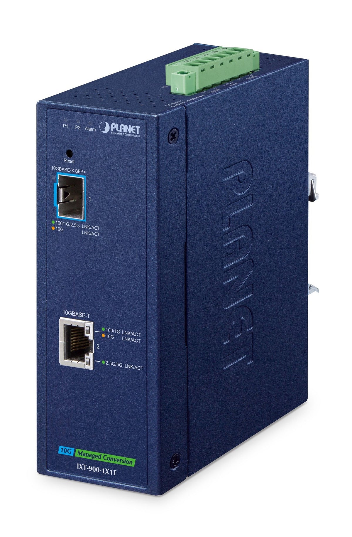Conversor de Medios Industrial Gestionado 10G BASE-X SFP+ 1-Port 10GBASE-T