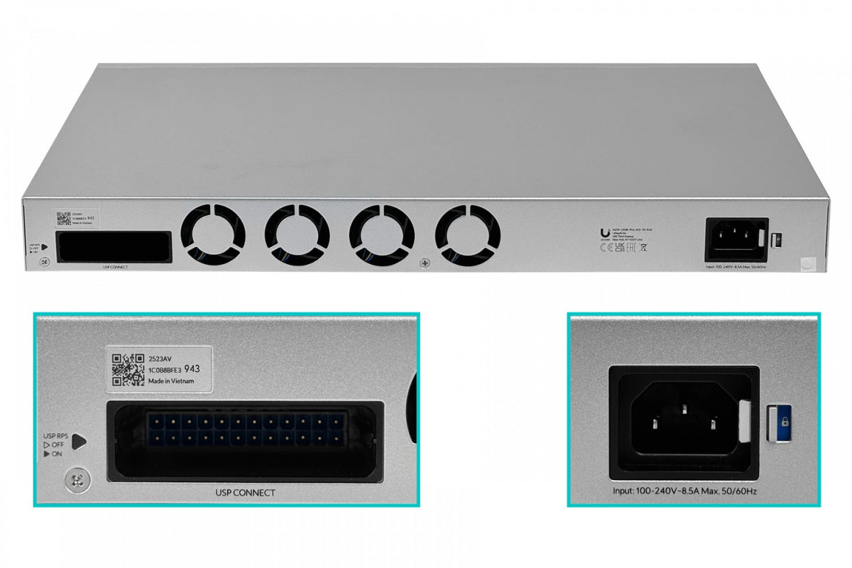 USW-PRO-XG-10-POE. UI 10-10G-PoE+++ 2-SFP+10G 400W-tot req-UniFi Switch L3 opc-USP USW-PRO-XG-10-POE-EU UBIQUITI