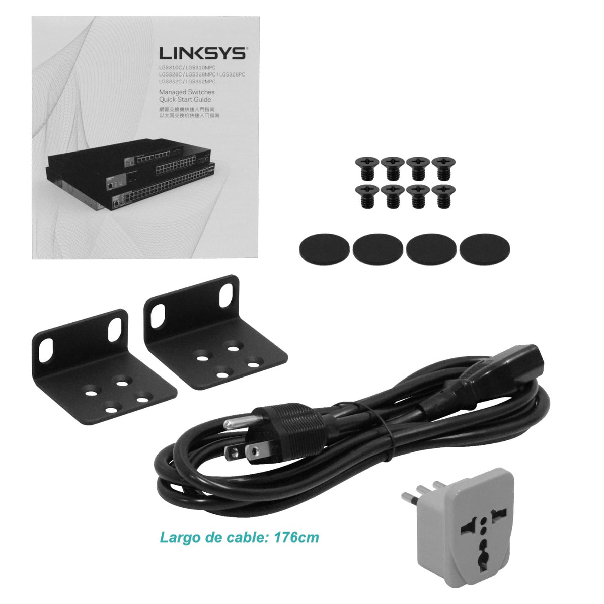 LGS352C LINKSYS 48-1000 4-SFP+10G RS232-RJ45 Switch Admin Rack 52-port C13