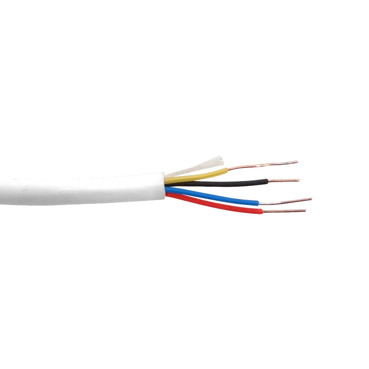 J100-4 cable telefónico 4 conductores 100 metros 24AWG CCA 4 pines 2 pares hilo de aleación de aluminio blanco circular 4x0,5mm