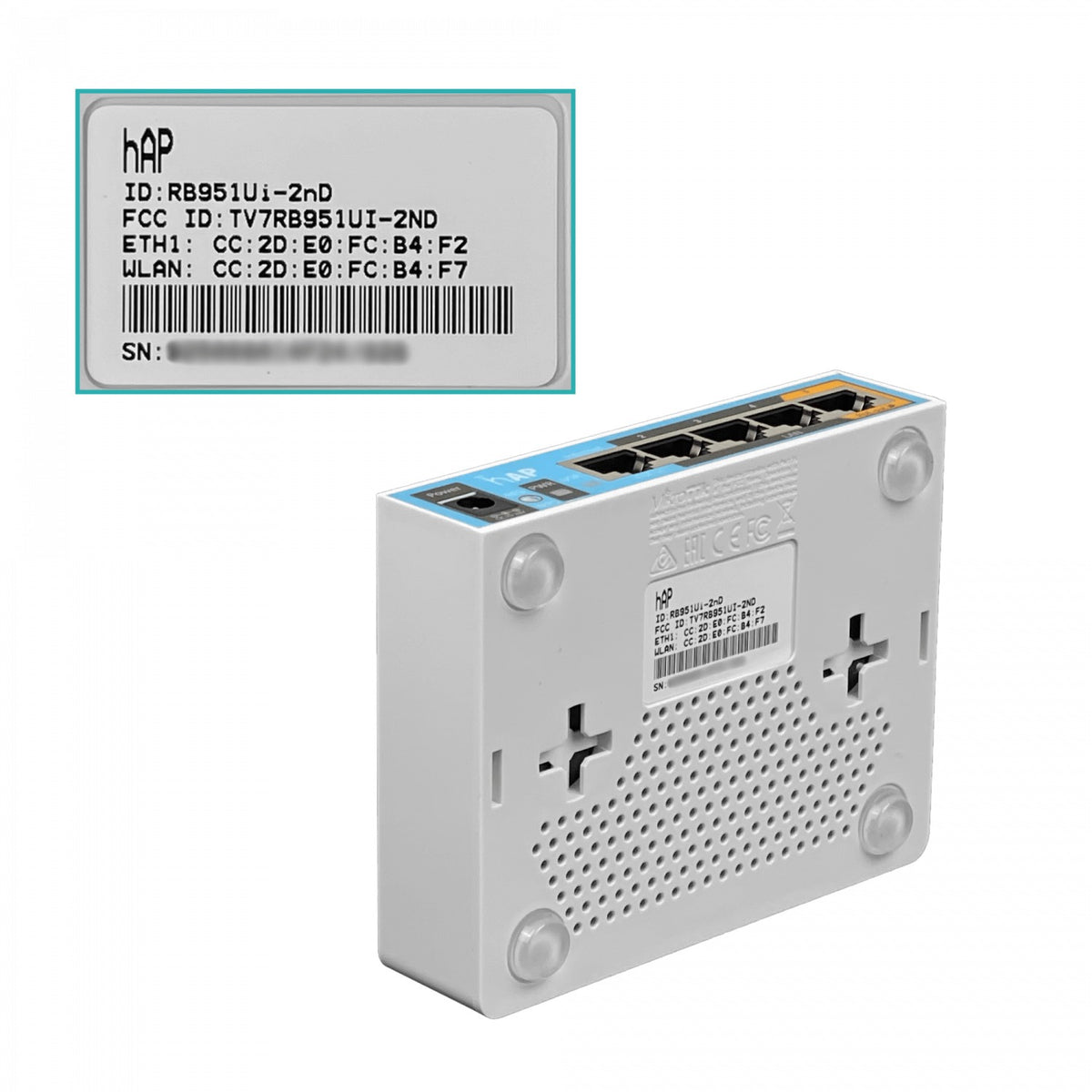 HAP MIKROTIK L4 22dBm 1,5dBi 5-100 2,4GHz 2x2 incl-24V USB RB951Ui-2nD
