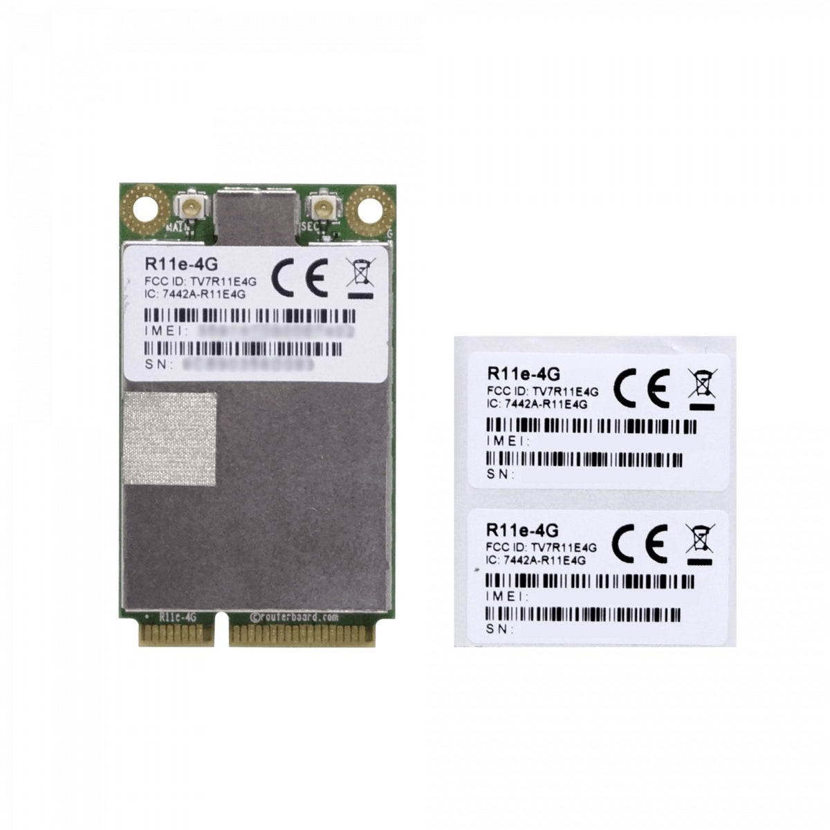 R11E-4G MIKROTIK 2-u.FL LTE Categoría 4 1800 2600 800 450 2500 3500 3700MHz miniPCIe