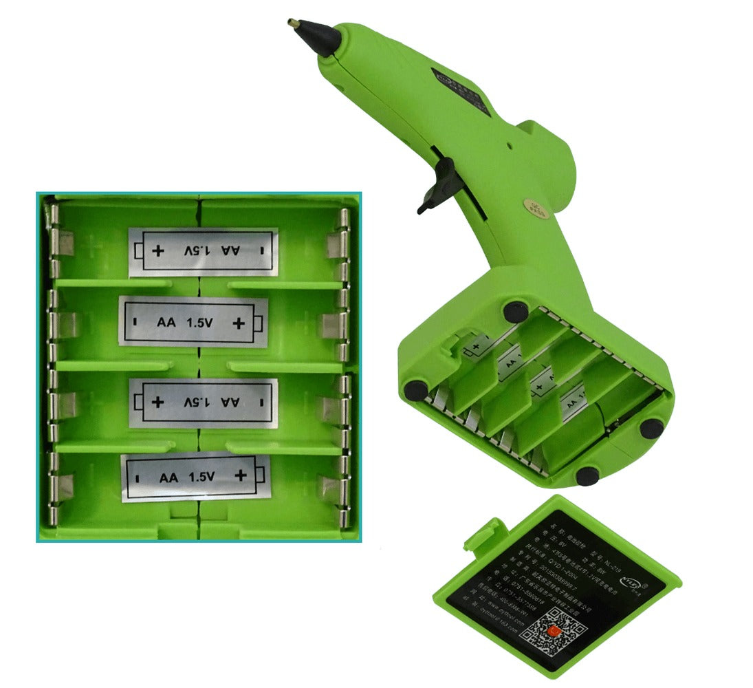 PISTOLA-AA Aplicador Adhesivo Termofusible 7-7,5mm 8W sin cables necesita 4xAA NL219