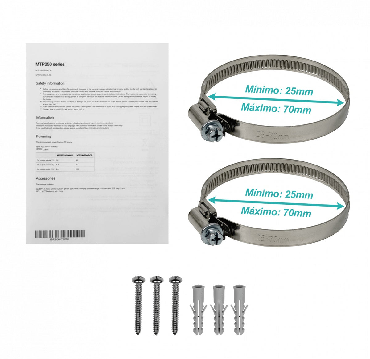 MTP250-26 MIKROTIK Fuente de Alimentación Exterior IP67 de 26V y 250W para NetPower MTP250-26V94-OD