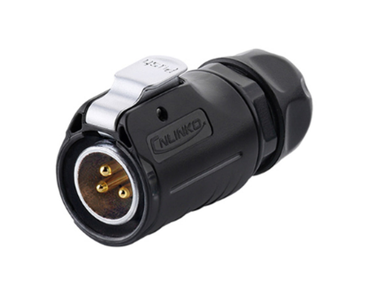 Conector Serie LP-20 Macho 3 Pines Plug Bloqueo CNLINKO