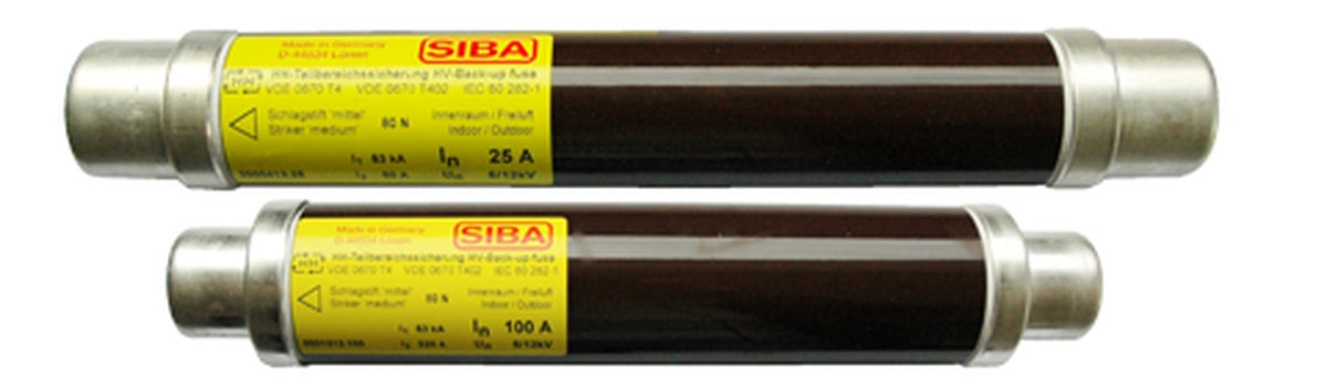 FUSIBLE SIBA HHD, 10/17,5kV, e=367mm, back-up - 20A