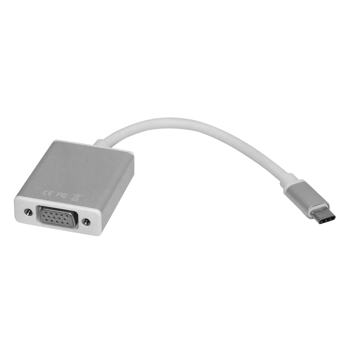 USBC-VGA adaptador USB-C macho a VGA hembra USB 3.0/3.1 cable corto 10cm compatible solo con PC