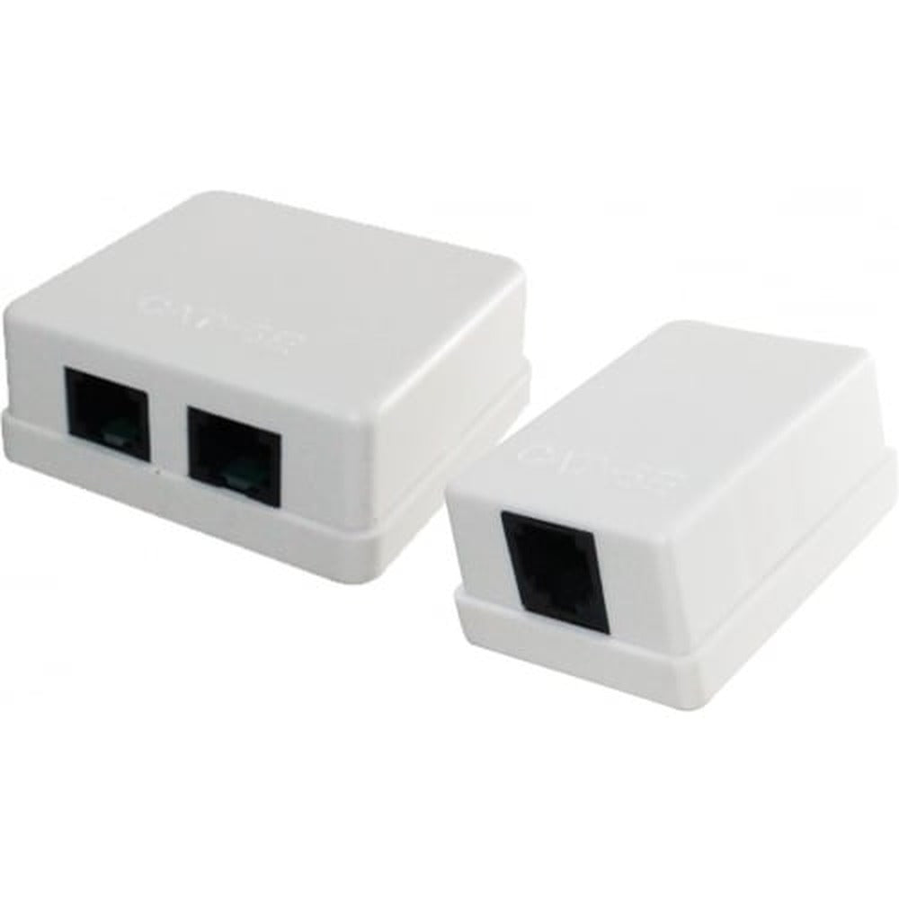 Roseta RJ45 para montaje en pared 1 o 2 jacks serie CSMJ - 2 Jack