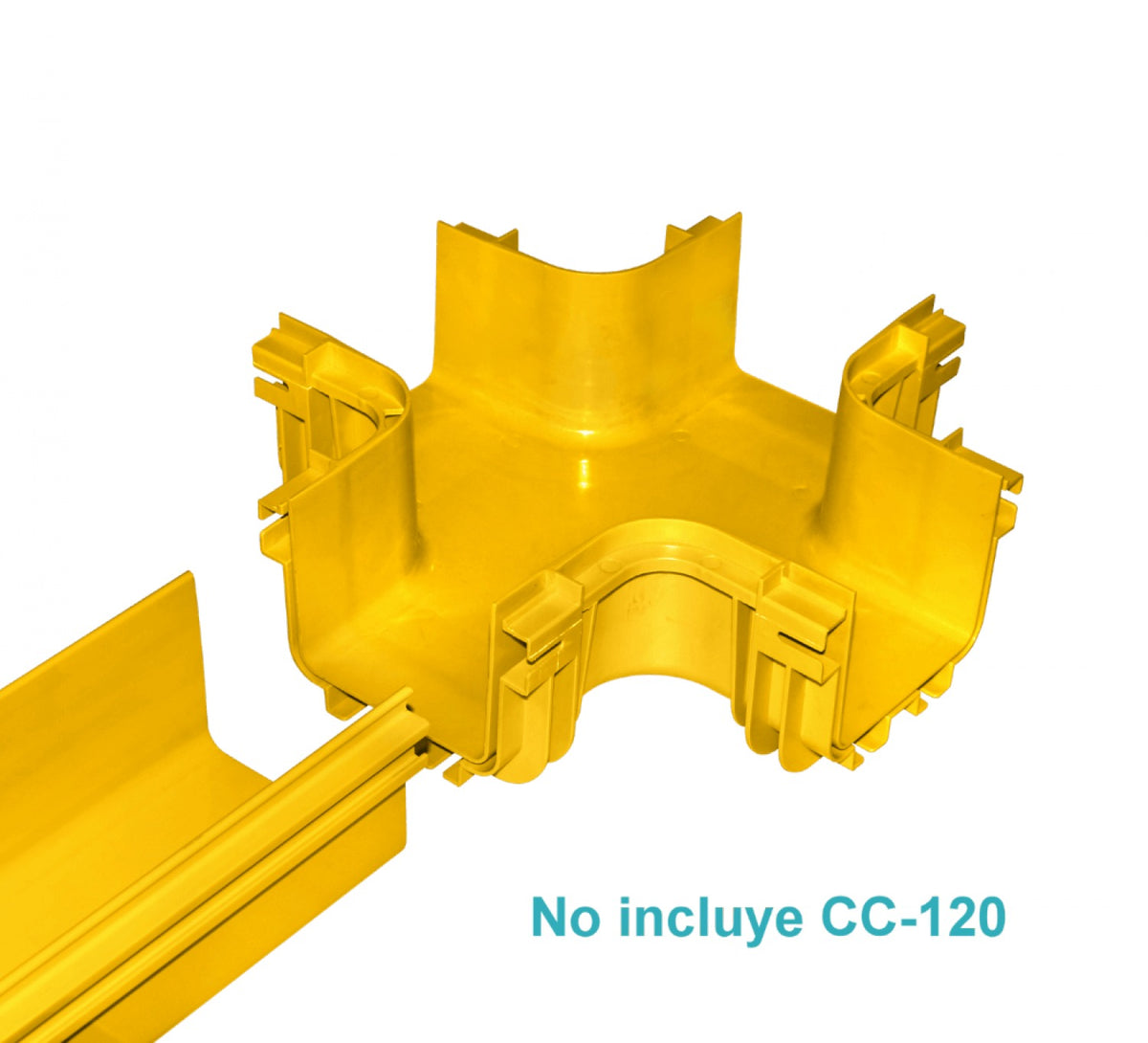CCA-120-X 120x100mm Empalme Cruzado Horizontal Amarillo PC+ABS LSZH Conector Hembra