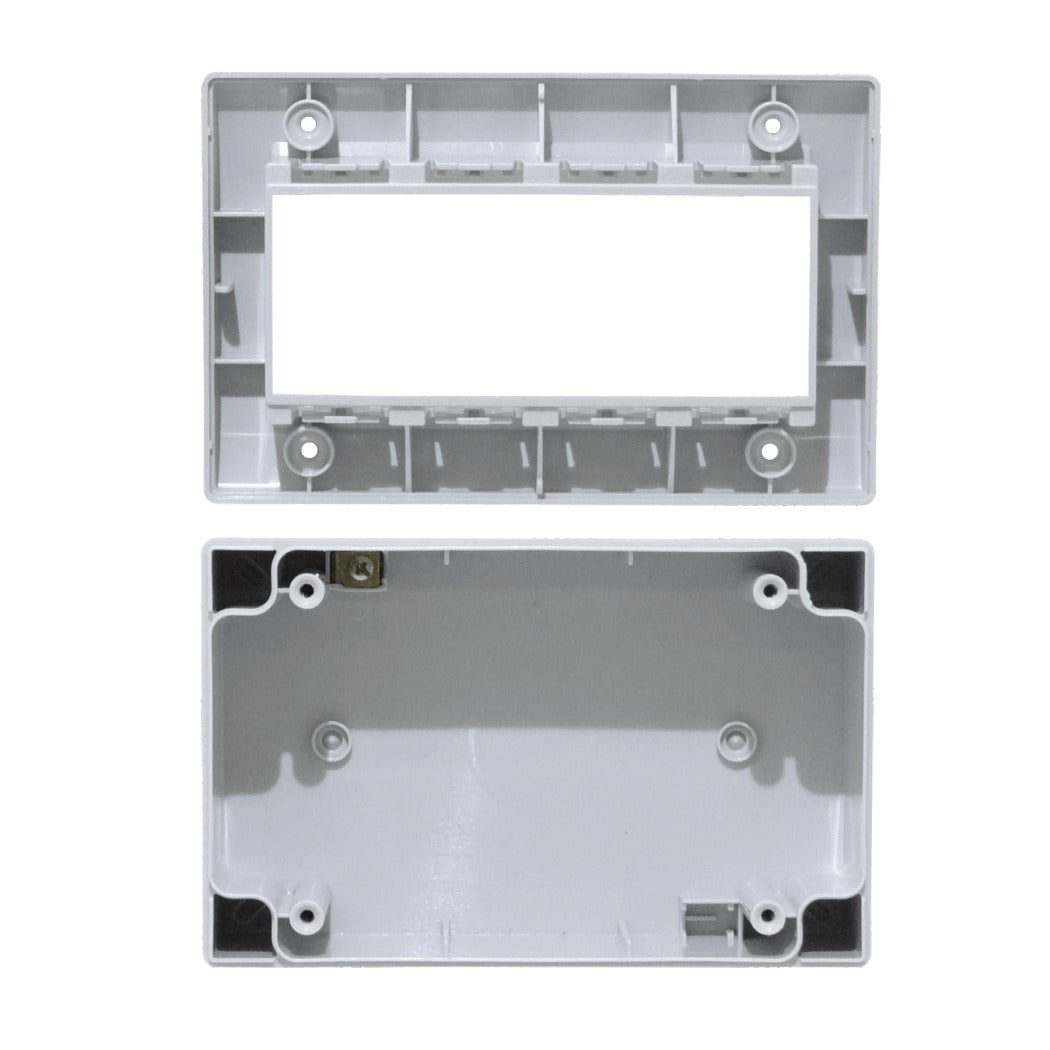 KEP-4 KALOP sin Tapa 4-Módulos Caja Gris IP40 4-Puestos Sigma KL42023