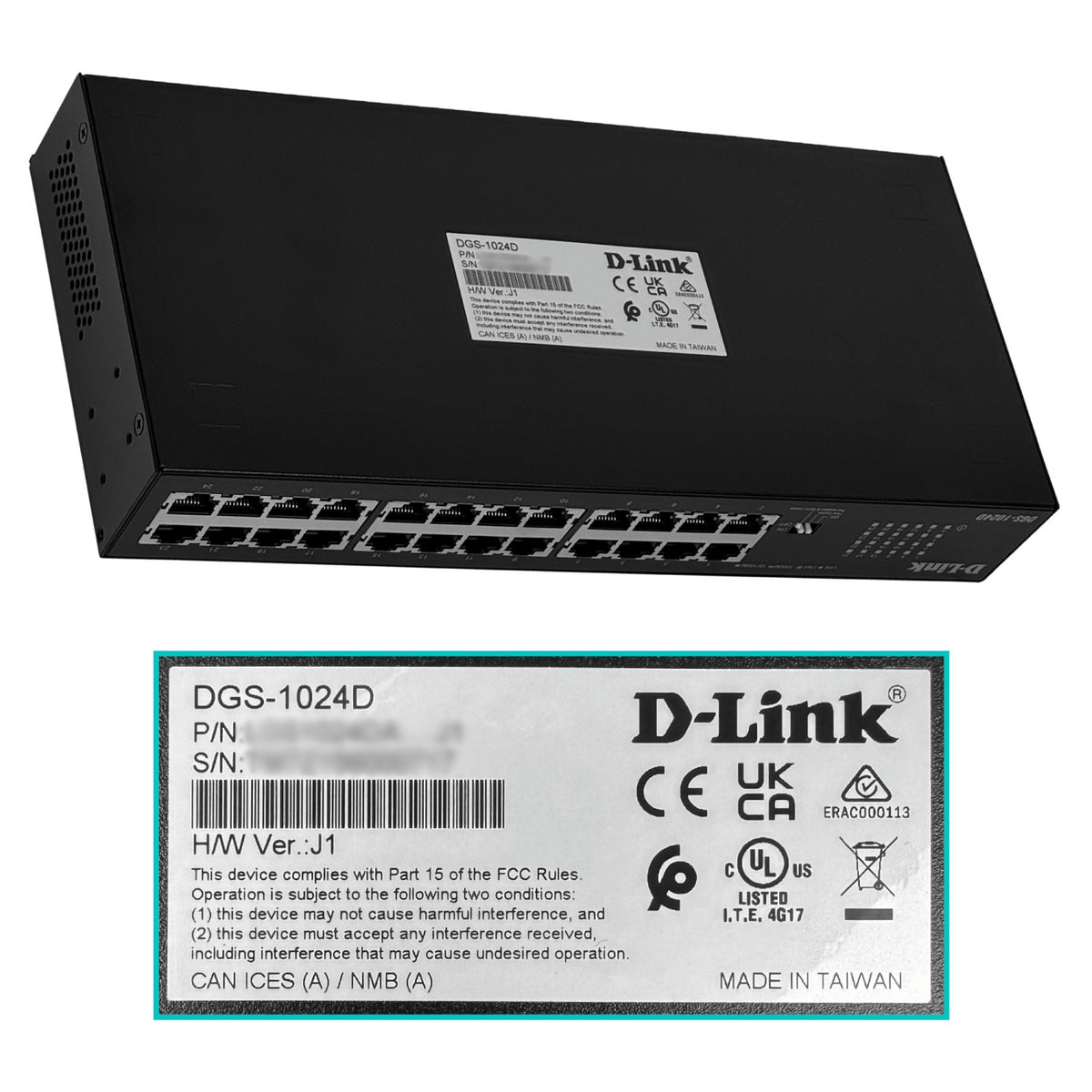 DGS-1024D D-LINK 24-1000 Gigabit Conmutador no-Gestionable Rack req-cable-C13