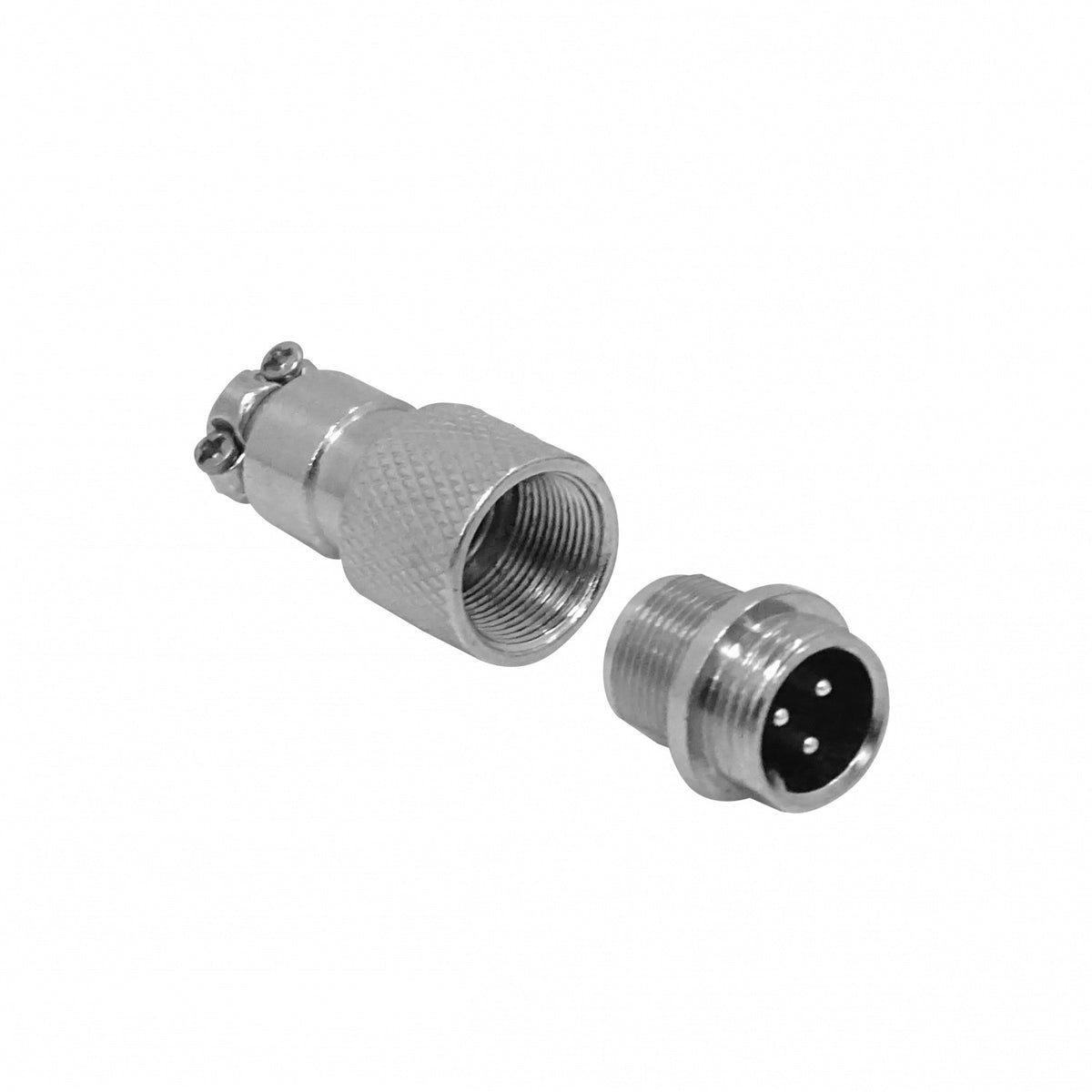 GX12MV-3 Conector Aéreo Macho 3 contactos GX12 Soldable Grado Aviación