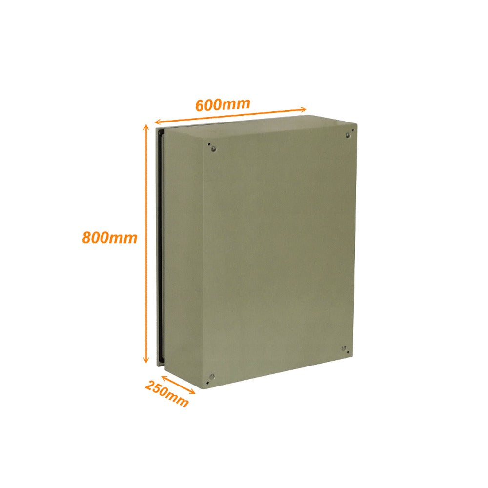 ST6-825 TIBOX Armario metálico de superficie de 800x600x250mm, con 2 puertas ciegas sin cerradura, grado de protección IP65, color beige.