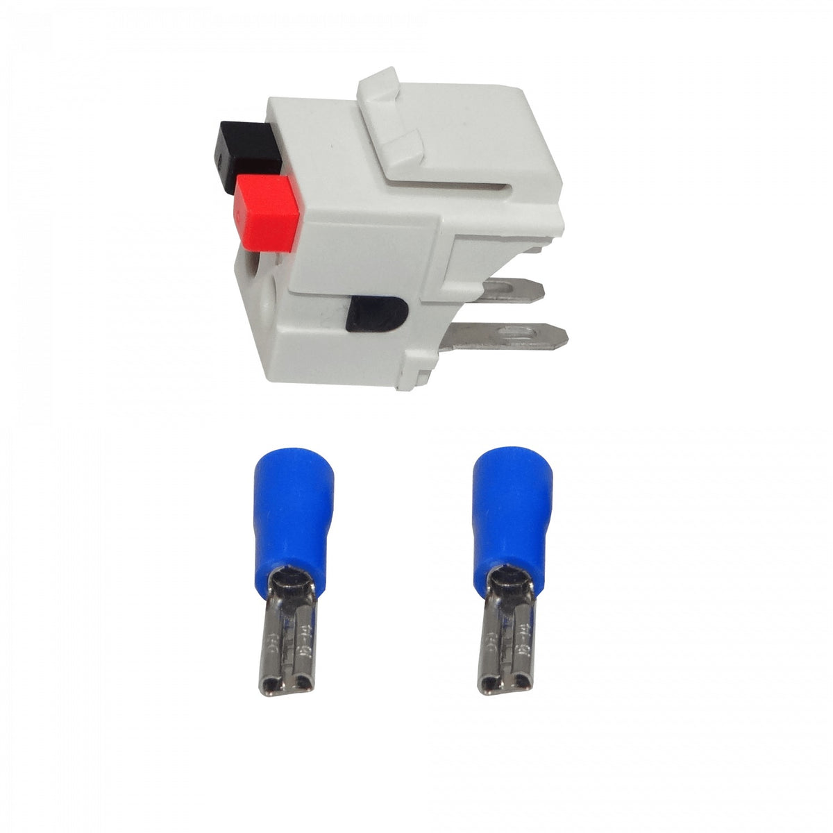 KS2RN ICC Conector Keystone de 2 Pines para Altavoz Rojo-Negro Calibre Máximo AWG16 UL