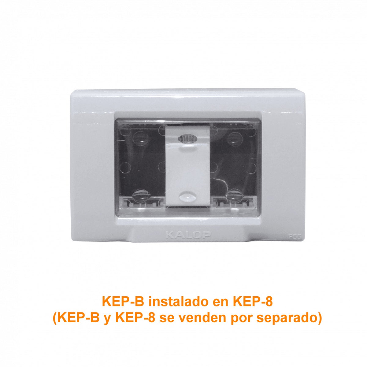 KEP-B Interruptor bipolar blanco KALOP de 4 pines, tamaño 9/12, 10A 250V, requiere base KEP-A, modelo KL40175