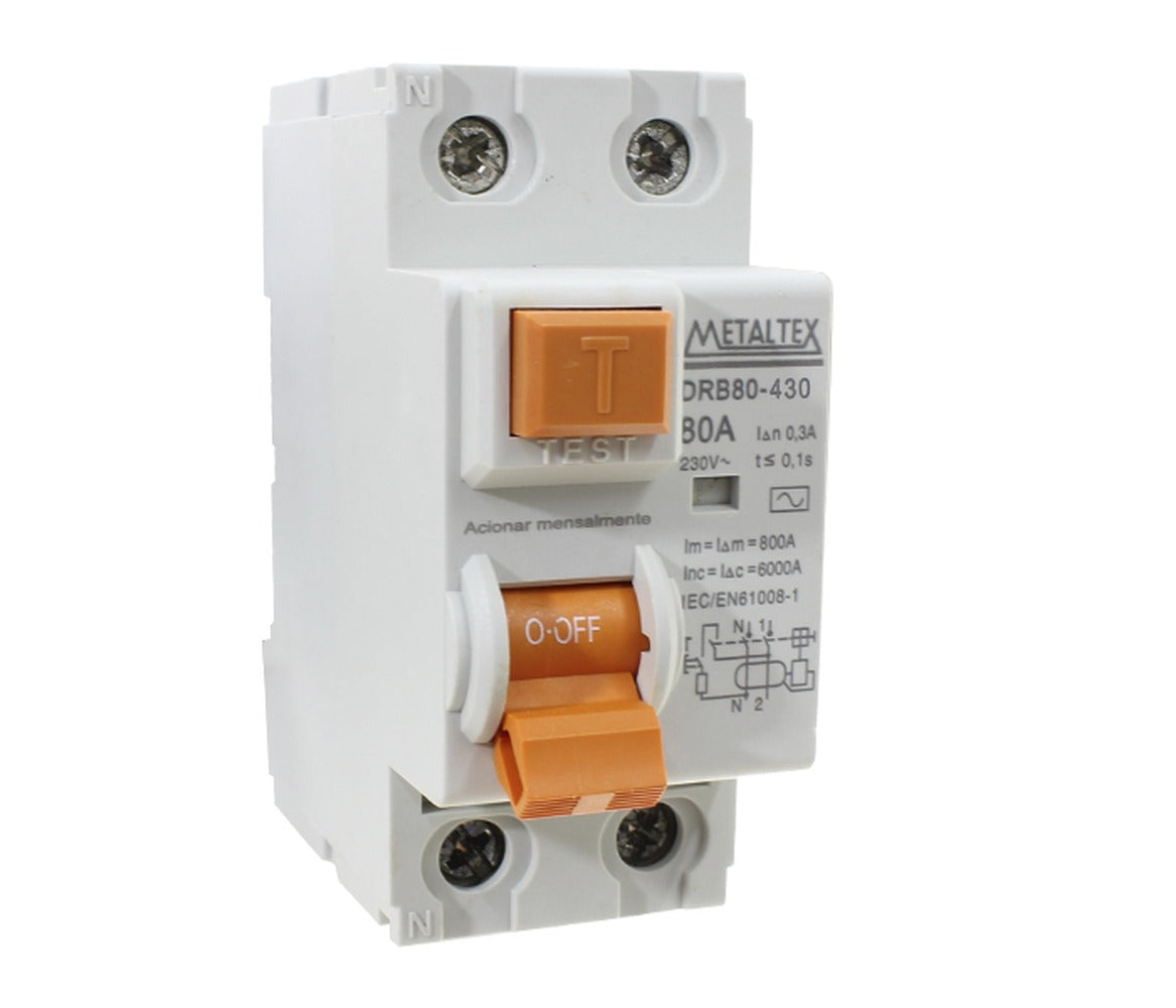 Interruptor diferencial 100A serie DRB100 - 4 Polos - 300mA