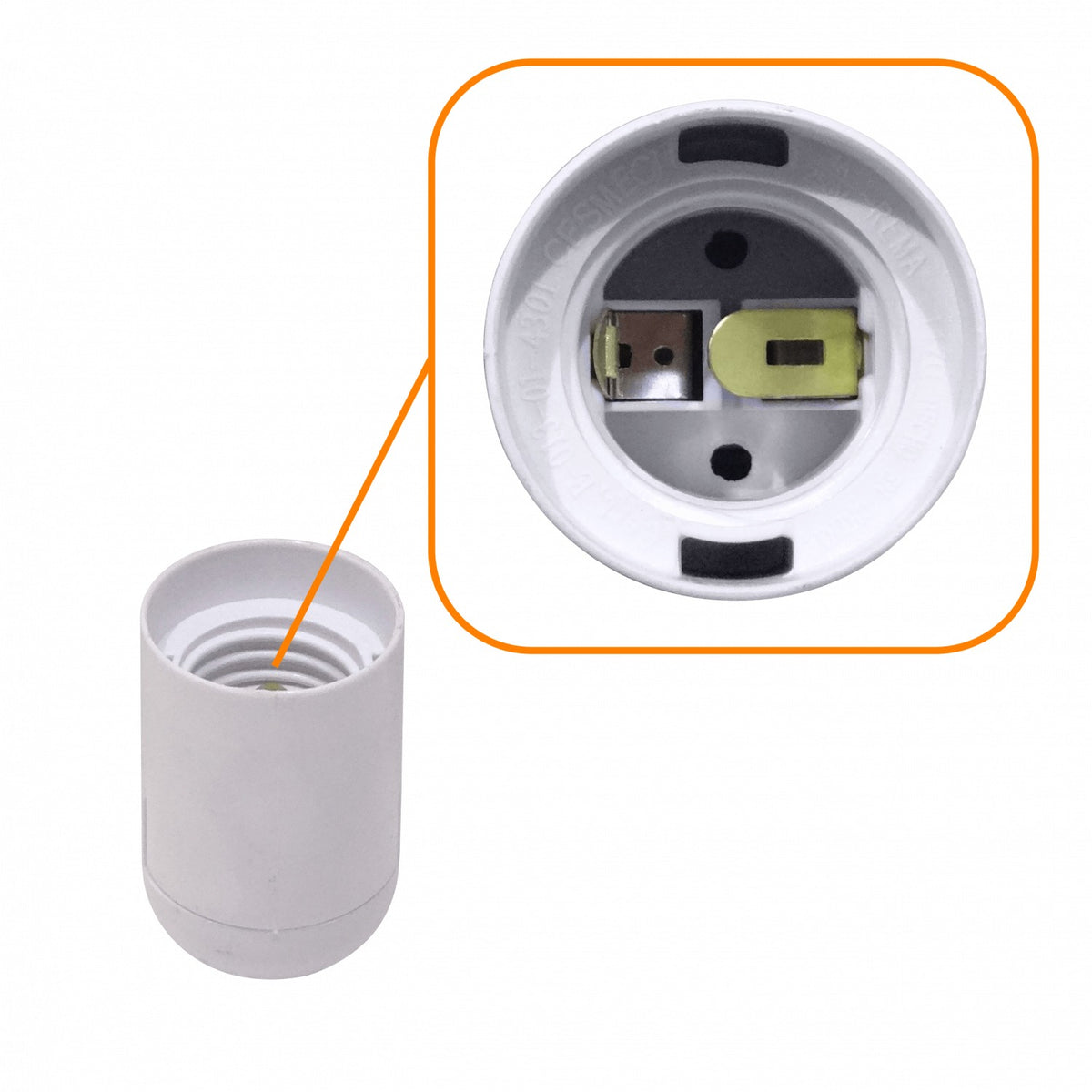 SOQ-E27-M Portalámparas Volante REMA Marfil E27 150W 250VAC