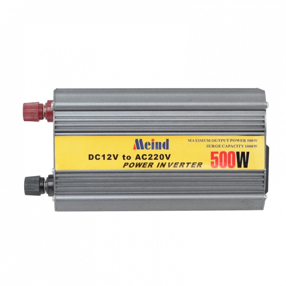 INV-500 MEIND Inversor 300W Nominal 500W Pico 12VDC a 220VAC con Ventilador y Pinzas