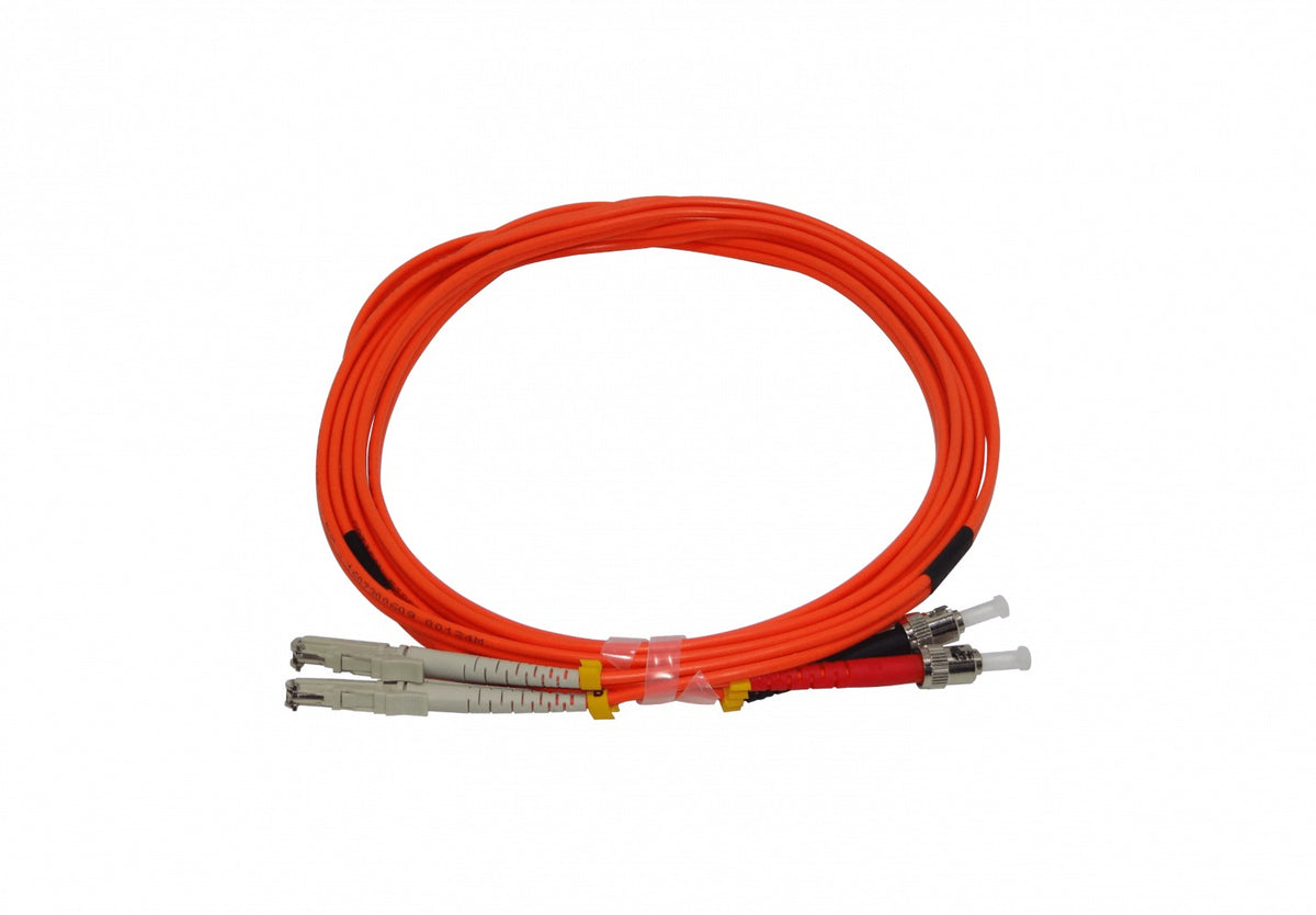 JFMET3 Latiguillo de Fibra Óptica Multimodo OM1 Dúplex 3 metros E2000/UPC a ST/UPC Núcleo 62.5/125µm