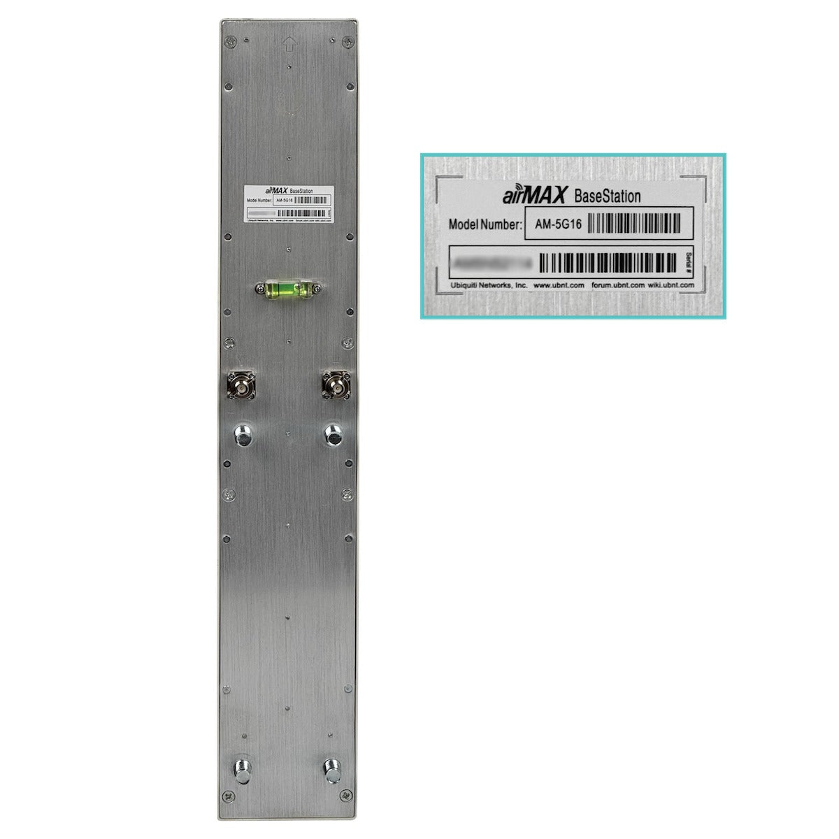 AM-5G16-120. Antena sectorial UI de 16dBi, apertura de 120°, banda de 5GHz, conector 2-RPSMA y configuración 2x2 AIRMAX5G16120 UBIQUITI
