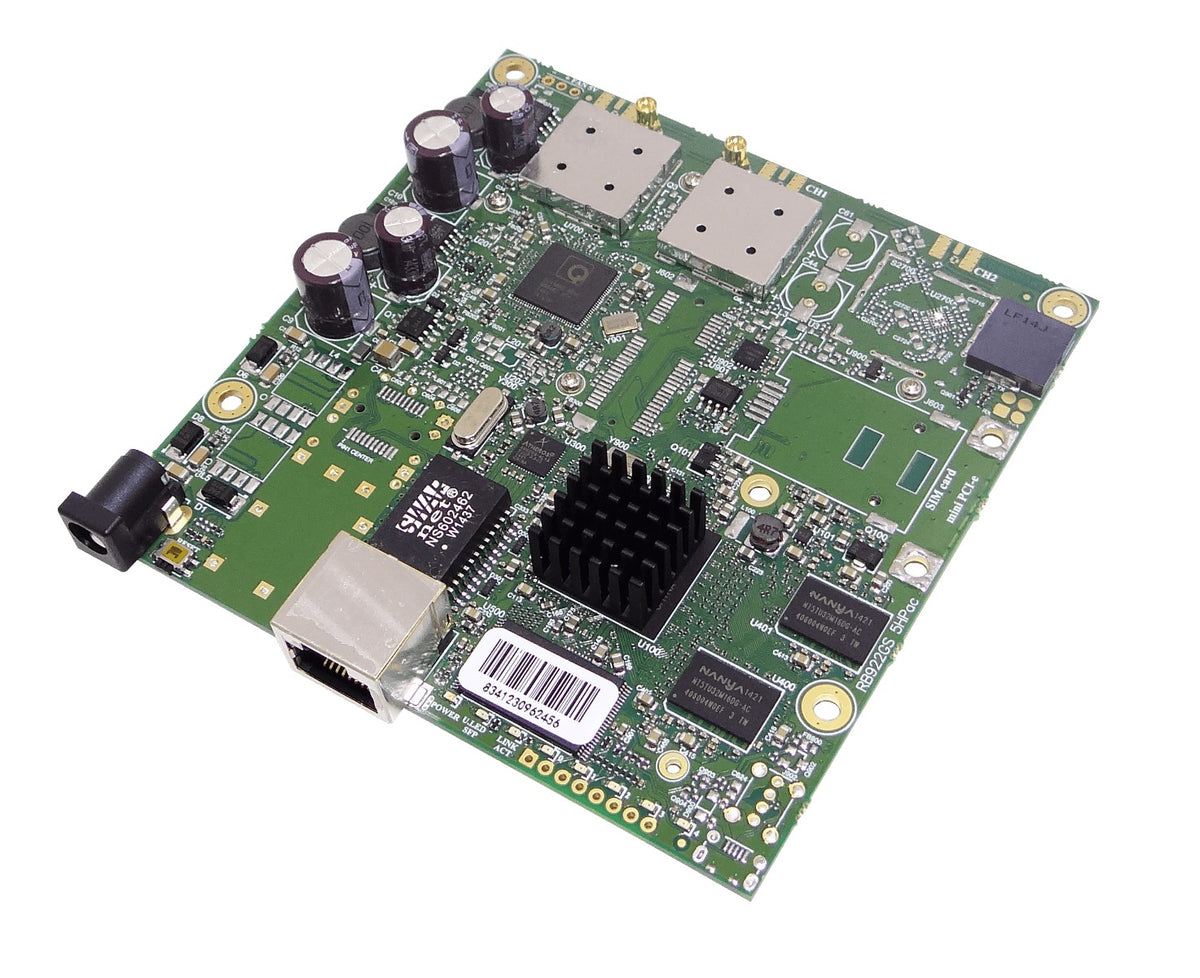 RB911G-5HPACD MIKROTIK 802.11ac Doble Cadena 2-MMCX 1300mW 1-1000-PoE/8-30V 720MHz 128mb Capa 3