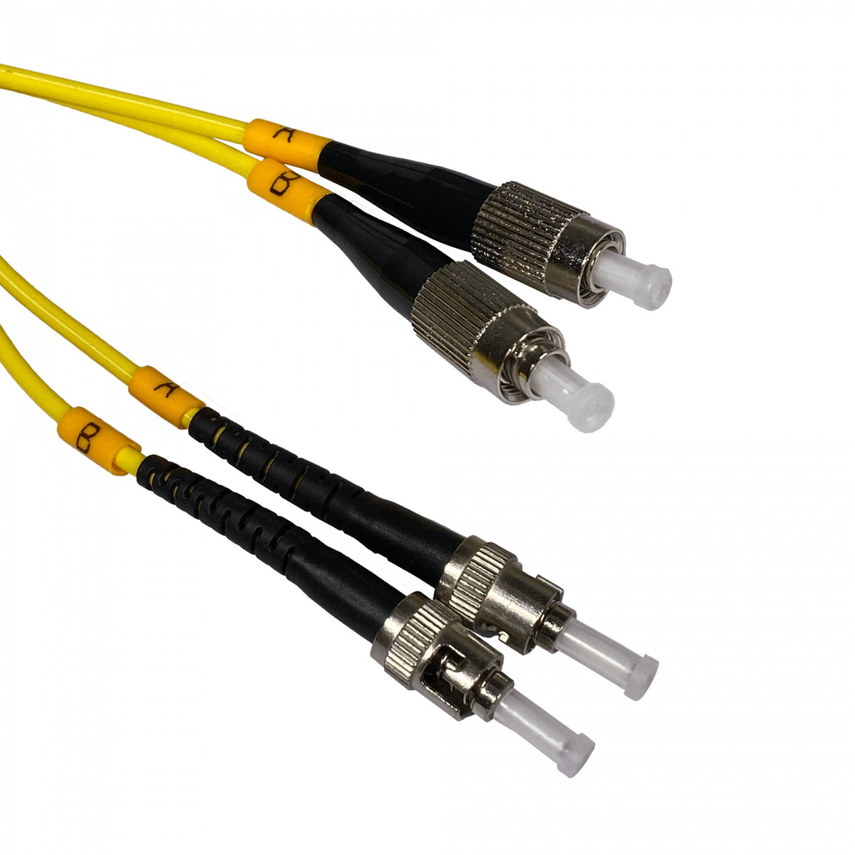 JFSTF2 Latiguillo de Fibra Óptica Monomodo Dúplex ST a FC 2 Metros 3.0mm 9/125µm LSZH