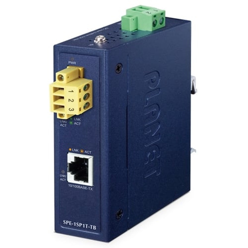 Convertidor de Medios Industrial Single-Pair Ethernet 10BASE-T1L con Bloque Terminal a 10/100BASE-TX